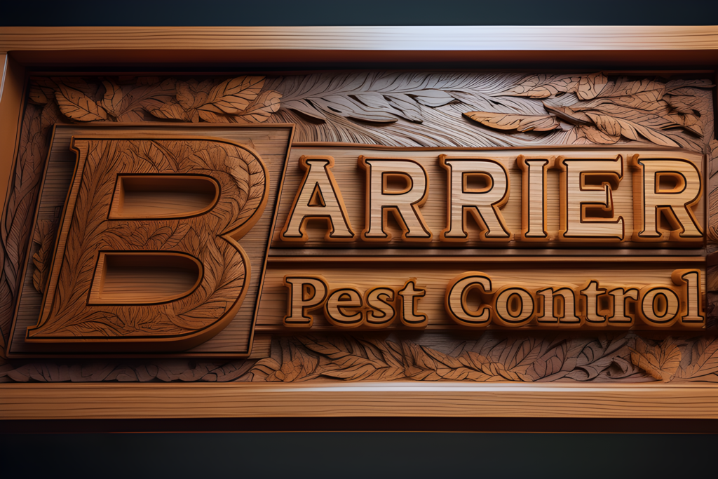 Barrier carved wood