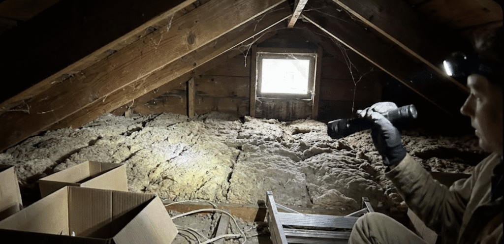 Early signs of rat activity found during attic inspection in a Boise Idaho home